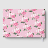 秋ラブ赤面ピンクパンプキン素朴ブライダルシャワー ゲストブック (裏面)