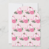 秋ラブ赤面ピンクパンプキン素朴ブライダルシャワー 招待状 (裏面)