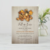 秋ランタン素朴ブライダルシャワー 招待状 (スタンド正面)