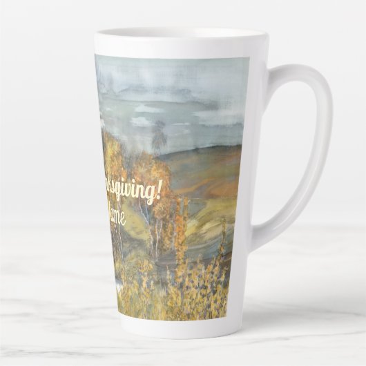 秋ランドスケープ水カラーラテMag カフェラテマグ (右)