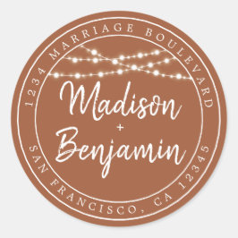 秋ラヴ素朴ライツテラコッタ差出人住所 ラウンドシール