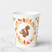 秋リスとナット 紙コップ (裏面)