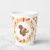 秋リスとナット 紙コップ (正面)