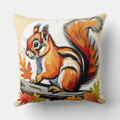 秋リスチャームデザイン クッション (裏面)