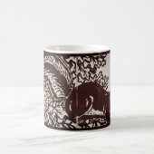 秋リスレルブラウンタイルアートオータムウッドランドアコーン コーヒーマグカップ (中央)