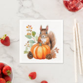 秋リス紙ナプキンス スタンダードカクテルナプキン (インサイチュ)