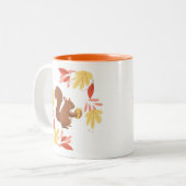 秋リス ツートーンマグカップ (正面左)