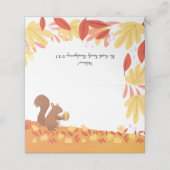 秋リス(ナットと紅葉) プレイスカード (外部開封)