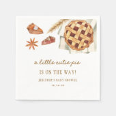 秋リトルかわいこちゃんパイは途中の赤ちゃんシャワー スタンダードカクテルナプキン (正面)