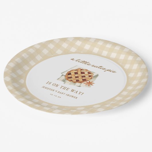 秋リトルかわいこちゃんパイは途中の赤ちゃんシャワー ペーパープレート (アングル)