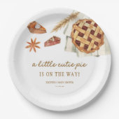 秋リトルかわいこちゃんパイは途中の赤ちゃんシャワー ペーパープレート (正面)