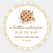 秋リトルかわいこちゃんパイは途中の赤ちゃんシャワー ラウンドシール (正面)
