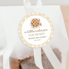 秋リトルかわいこちゃんパイは途中の赤ちゃんシャワー ラウンドシール