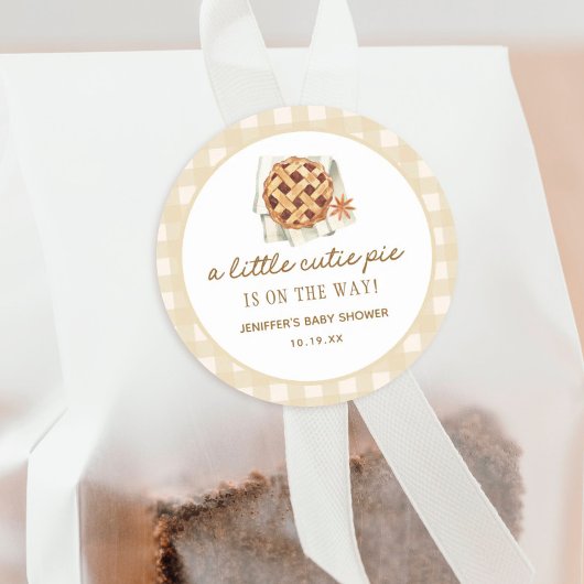 秋リトルかわいこちゃんパイは途中の赤ちゃんシャワー ラウンドシール