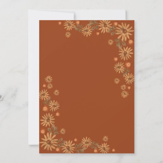 秋リトルかわいこちゃんパイテディベアーガールベイビーシャワー 招待状 (裏面)