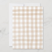 秋リトルかわいこちゃんパイ弓テディベアベビーシャワー 招待状 (裏面)