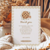 秋リトルかわいこちゃんパイ赤ちゃんシャワー サンキューカード