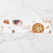 秋リトルかわいこちゃんパイ赤ちゃんシャワー ペットボトルラベル (シングルラベル)