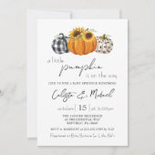 秋リトルカボキンカップルベビーの散水 招待状 (正面)