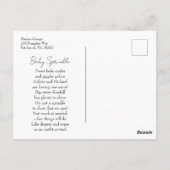 秋リトルカボキンサンフラワーベビー散水 ポストカード (裏面)