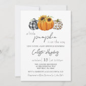 秋リトルカボキンサンフラワーベビー散水 招待状 (正面)