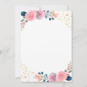 秋リトルカボキンピンクフローラファースト誕生日 招待状 (裏面)