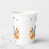 秋リトルカボキンブルーボーイベビーシャワー紙カップ 紙コップ (右)