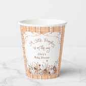 秋リトルカボキンボホフローラベビーシャワー 紙コップ (正面)