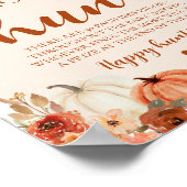 秋リトルカボチャおしゃぶり狩りベビーシャワーゲーム ポスター (角)