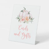 秋リトルカボチャのカードとギフト台座看板 台座サイン (正面)