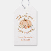 秋リトルカボチャの誕生日感謝していあなた ギフトタグ (正面)