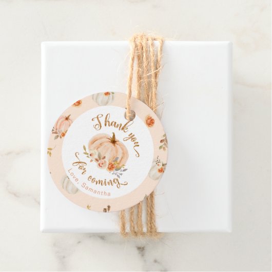 秋リトルカボチャの誕生日感謝していあなた フェイバータグ (インサイチュ)