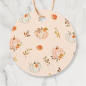 秋リトルカボチャの赤ちゃん感謝していシャワーユー フェイバータグ (裏面)