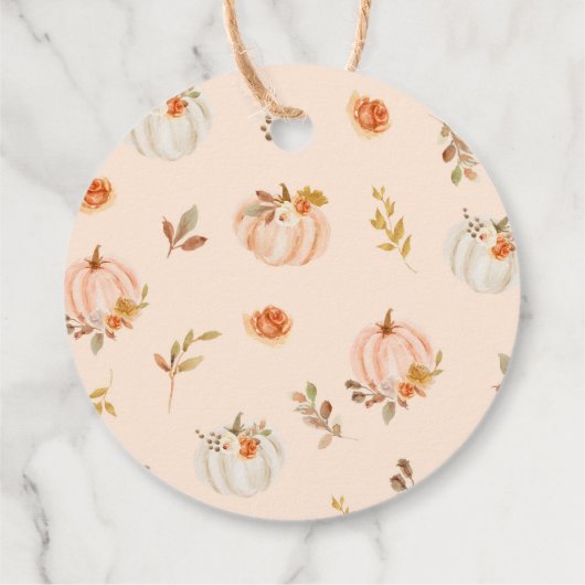 秋リトルカボチャの赤ちゃん感謝していシャワーユー フェイバータグ (裏面)