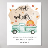 秋リトルカボチャファームトラックカードとギフト ポスター (正面)