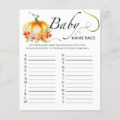 秋リトルカボチャベビー名レースゲーム (正面)