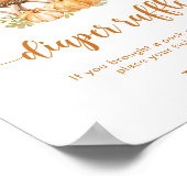 秋リトルカボチャヴィンテージおむつラッフル ポスター (角)