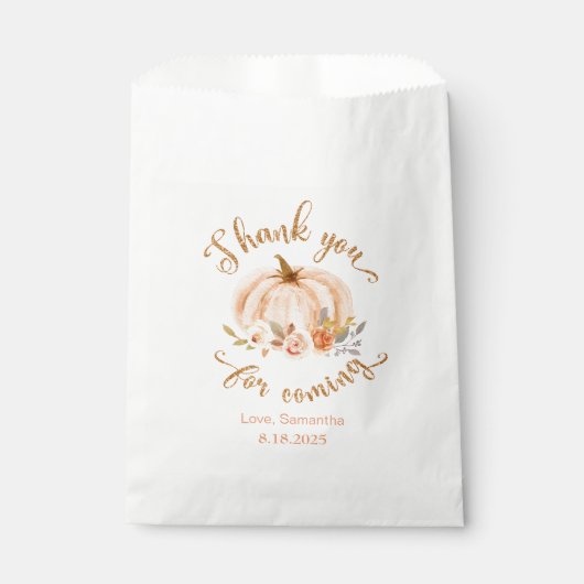 秋リトルカボチャ感謝していの誕生日 フェイバーバッグ (正面)