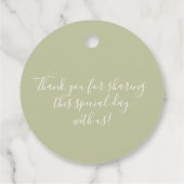 秋リトルカボチャ水カラーフローラベビーシャワー フェイバータグ (裏面)