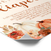 秋リトルカボチャ深夜おむつ赤ちゃんシャワー ポスター (角)