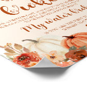 秋リトルカボチャ私の水は赤ちゃんシャワーを壊した ポスター (角)