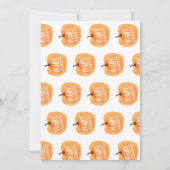 秋リトルカボチャ秋の水の色ベビーシャワー 招待状 (裏面)