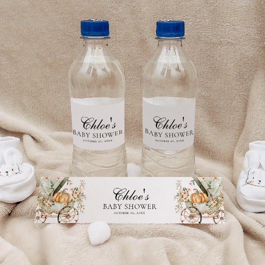 秋リトルカボチャ秋の赤ちゃんシャワー ペットボトルラベル