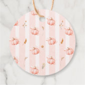 秋リトルカボチャ赤ちゃんシャワーありがとう フェイバータグ (裏面)