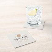 秋リトルカボチャ赤ちゃんシャワーデコール スクエアペーパーコースター (インサイチュ)