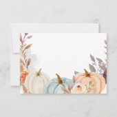 秋リトルカボチャ赤ちゃんシャワー写真 サンキューカード (裏面)