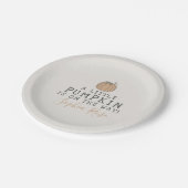 秋リトルカボチャ赤ちゃんシャワー ペーパープレート (アングル)