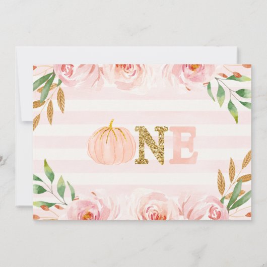 秋リトルカンプキンカンプキン誕生日招待状 招待状 (裏面)