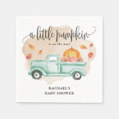 秋リトルカンプキンファームトラックベビーシャワー スタンダードカクテルナプキン (正面)
