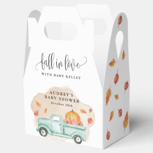 秋リトルカンプキンファームトラックベビーシャワー フェイバーボックス (オープン)